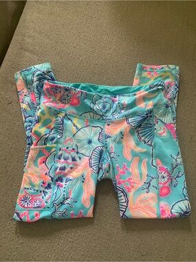 Women’s Turquoise Floral Print Leggings